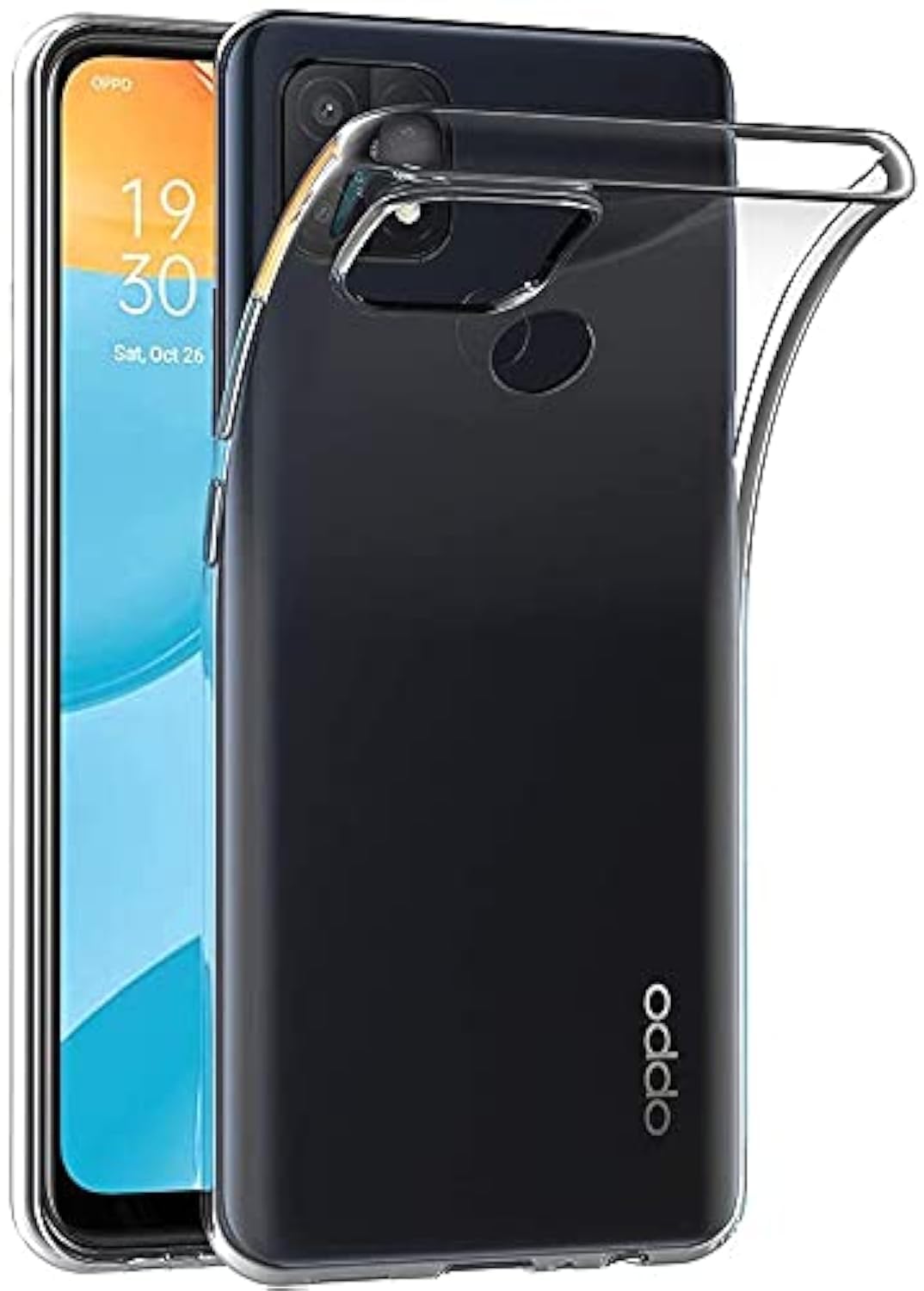 MaiJin Case for Oppo A15 (6.52 inch) Soft TPU Rubber Gel Bumper Transparent Back Cover