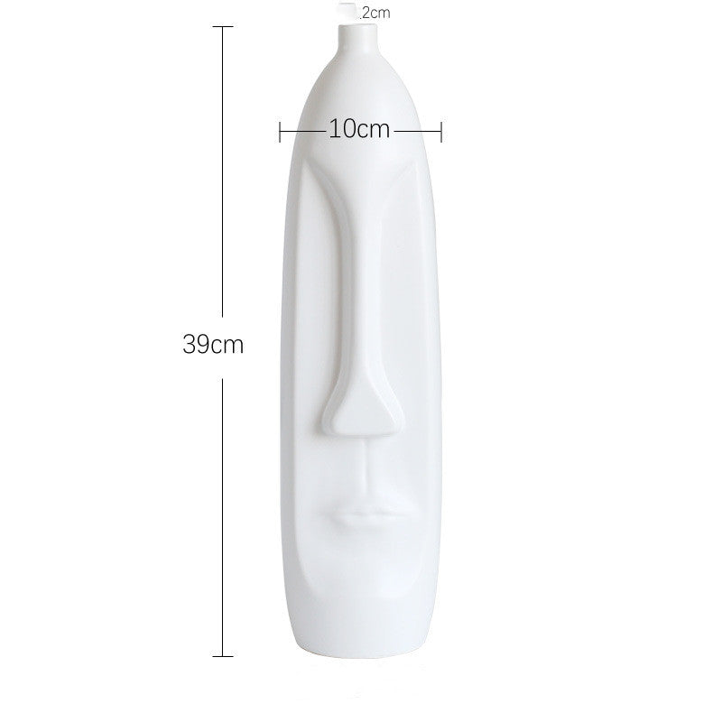 Nordic Ceramic Face Vase for Home Decor and Styling