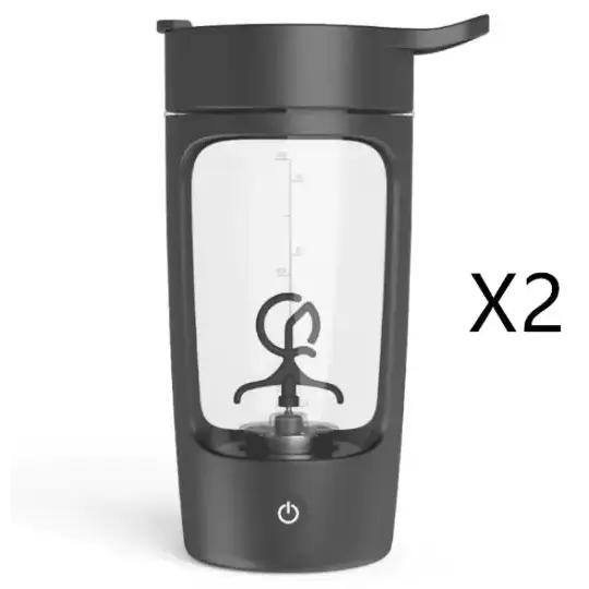Black wireless blender with transparent body and a sleek, modern design.