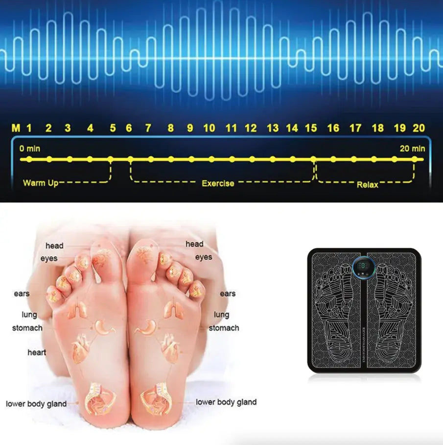 EMS Foot Massager Leg Reshaping Electric Deep Kneading Muscle Pain Relax Machine