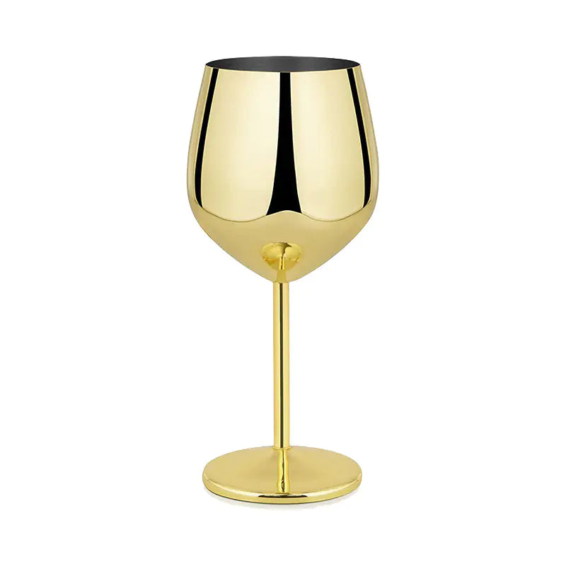 European 304 Single Layer Stainless Steel Wine Glass