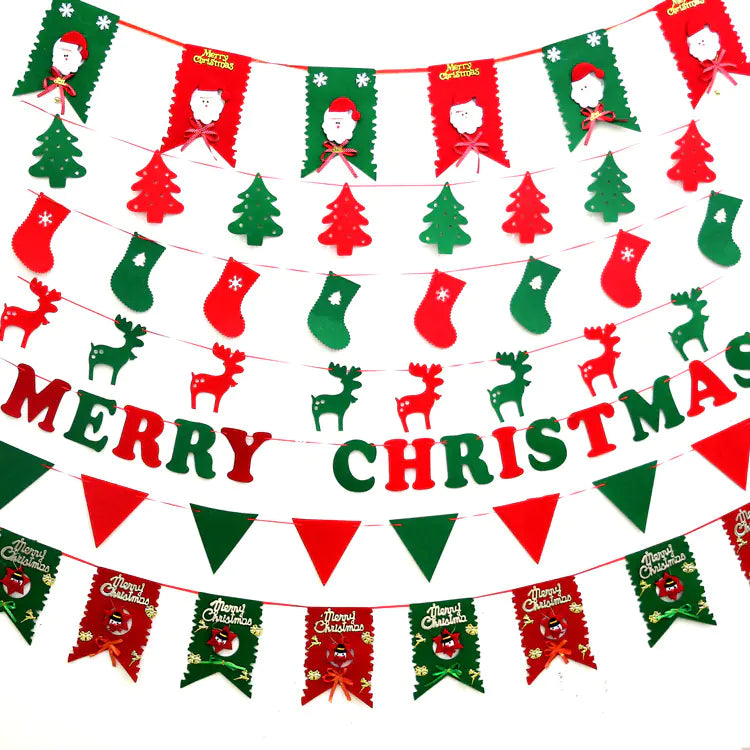 Christmas Triangle Banner Decoration with Letters - Joomcy