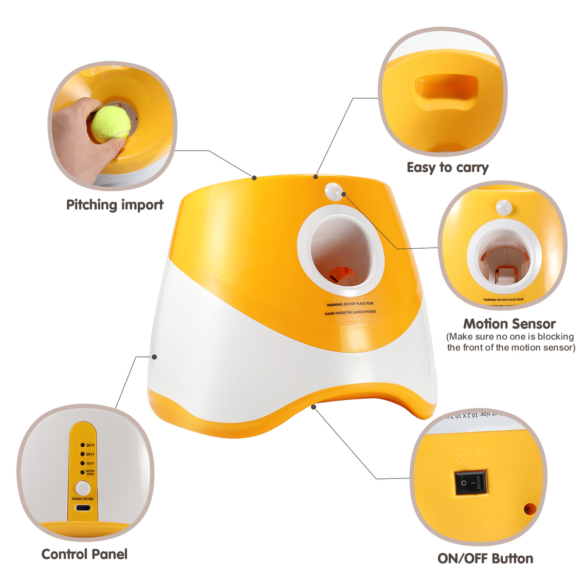 Automatic Ball Launcher for Dogs (One Piece)