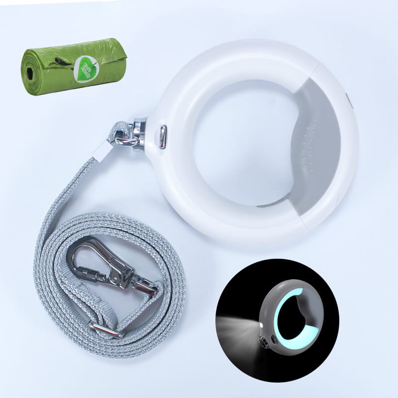 Luminous Automatic Telescopic Dog Leash Lamp