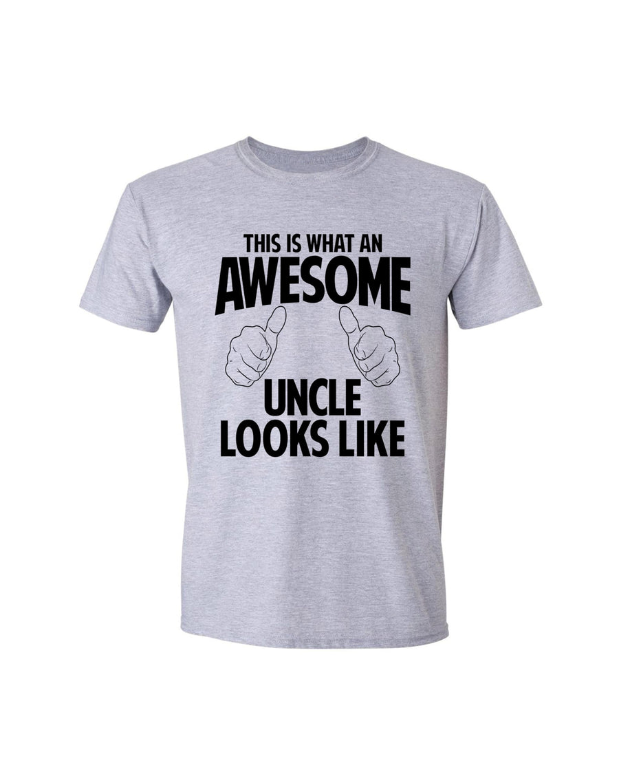 This is What an Awesome Uncle Looks Like Funny T Shirt for Men Humor Joke T-Shirt Tee Gifts Grey Medium