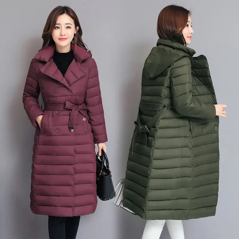 Mid-Length Women’s Hooded Padded Down Coat