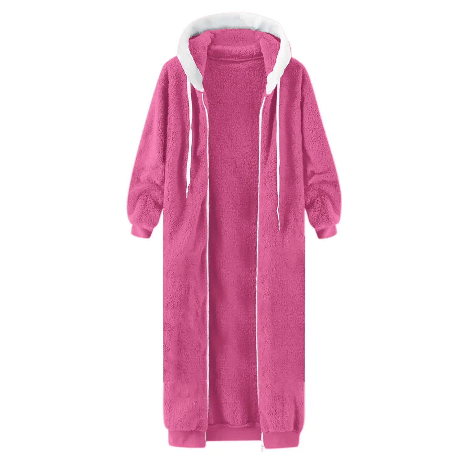 Women’s Double-sided Plush Fur Hooded Mid-length Coat
