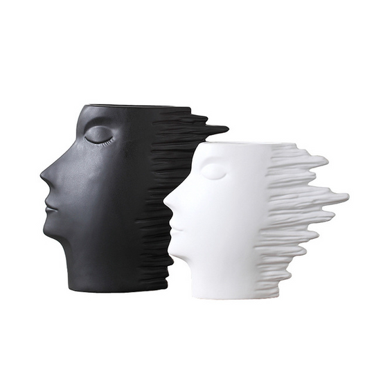 Nordic Modern Minimalist Home Decor Abstract Face Vase