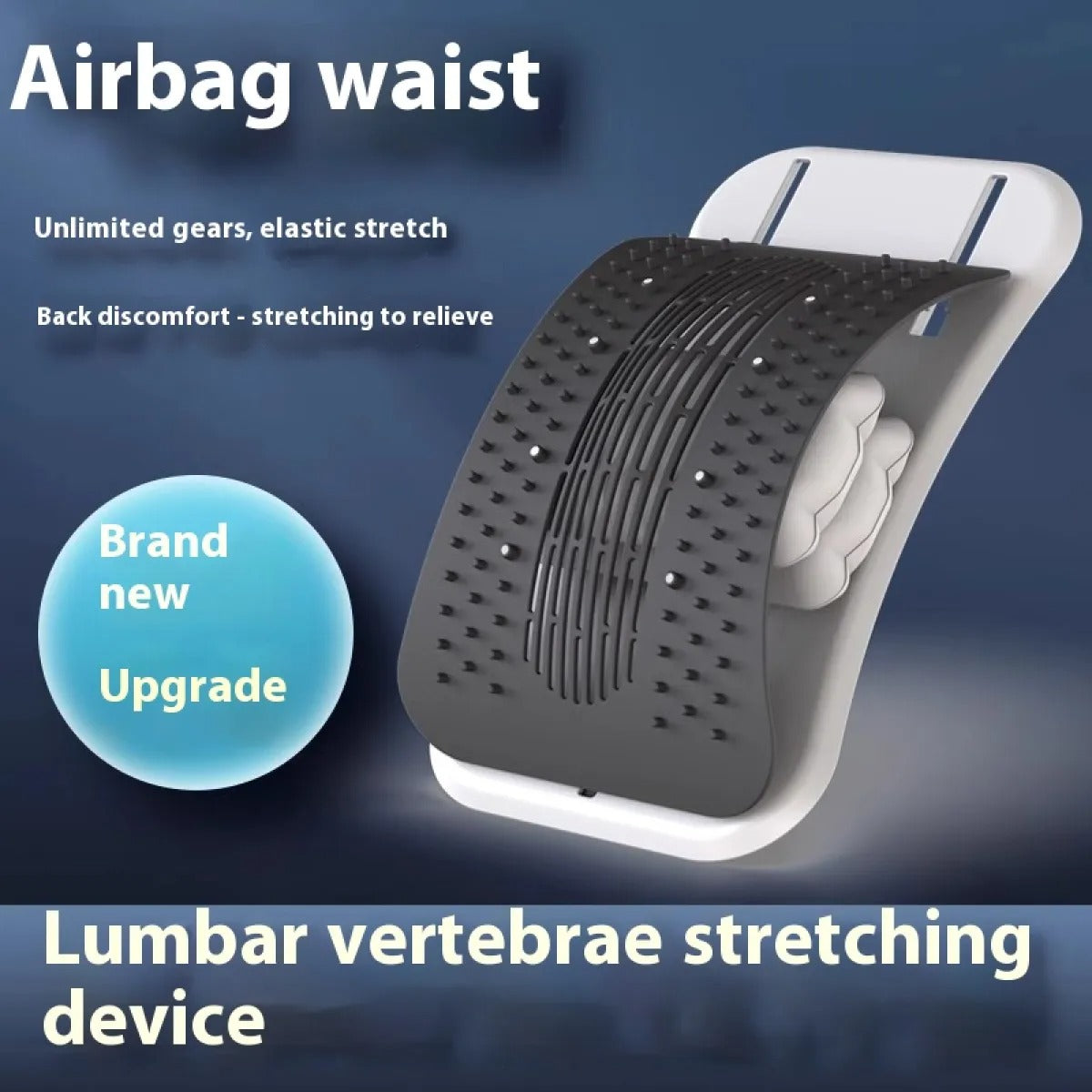 Adjustable Back Stretcher & Massager for Pain Relief