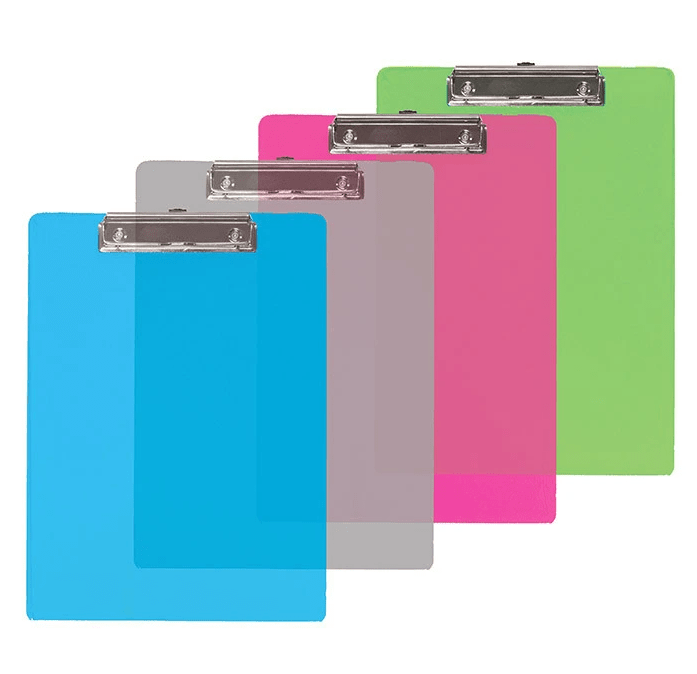 Standard Size Plastic Clipboard w/ Low Profile Clip