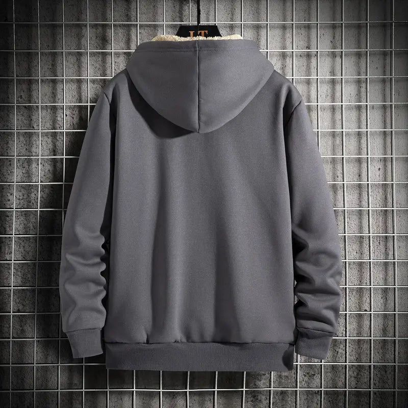 Men’s Fleece Lined Hoodie Jacket with Thick Cotton