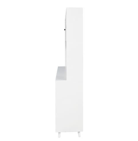 63W Large Kitchen Hutch Cabinet Freestanding Pantry Cabinets Storage Kitchen Cupboard With 4 Doors 4 Drawers &