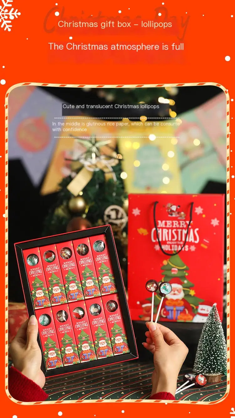 Creative Christmas Candy Star Lollipops Gift for Friends