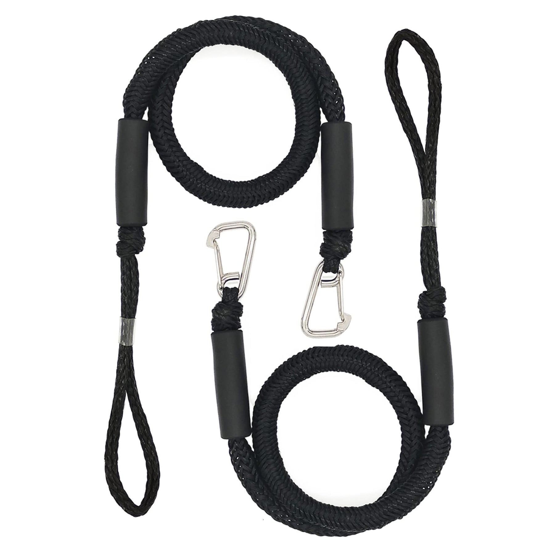 Bungee Dock Lines with Hook 4 Feet Bungee Shock Cords Bungee Docking Rope Mooring Rope for BoatPWCJet skiPontoonKayakCanoePower BoatWatercraft
