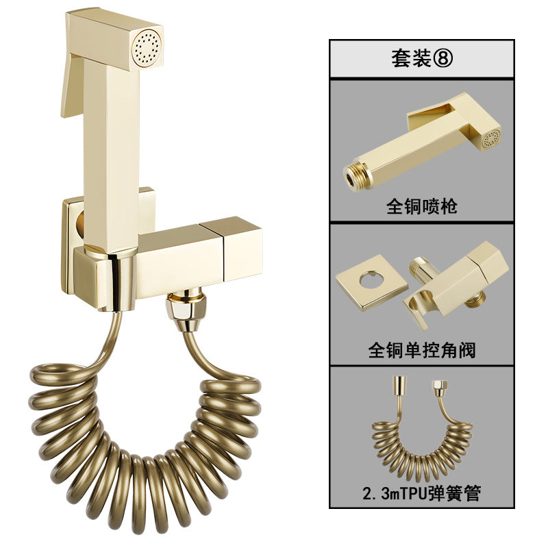 "High-Pressure Copper Toilet Bidet Sprayer Set"