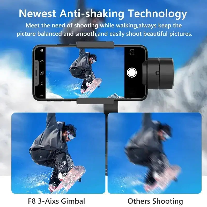 F8 Handheld 3-Axis Gimbal Stabilizer for Smartphones