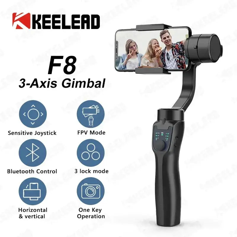 F8 Handheld 3-Axis Gimbal Stabilizer for Smartphones