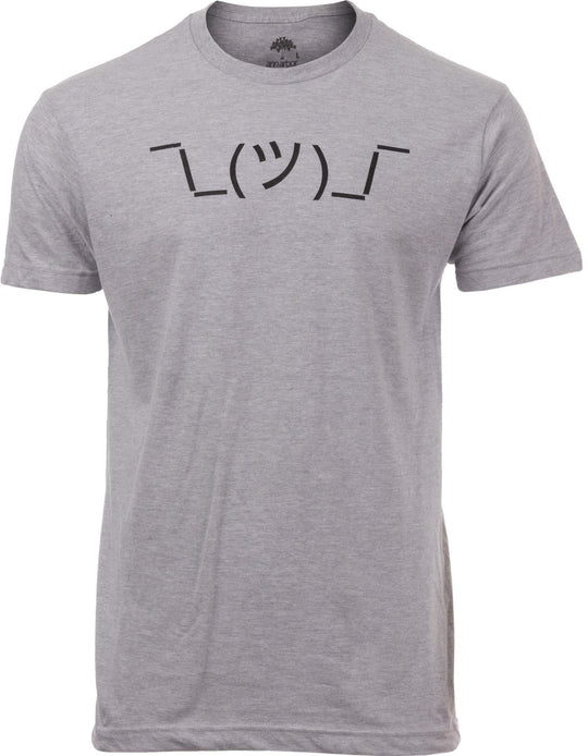 Ann Arbor T-shirt Co. ¯_(ツ_/¯ | Shrug Meme Shruggie Funny Sarcastic Joke Graphic T-Shirt for Men Women-(Adult S) Vintage Grey