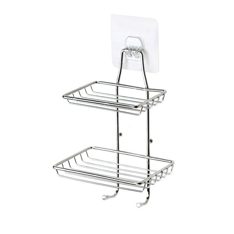 Wall Mounted Soap Storage Rack with Adhesive Holder