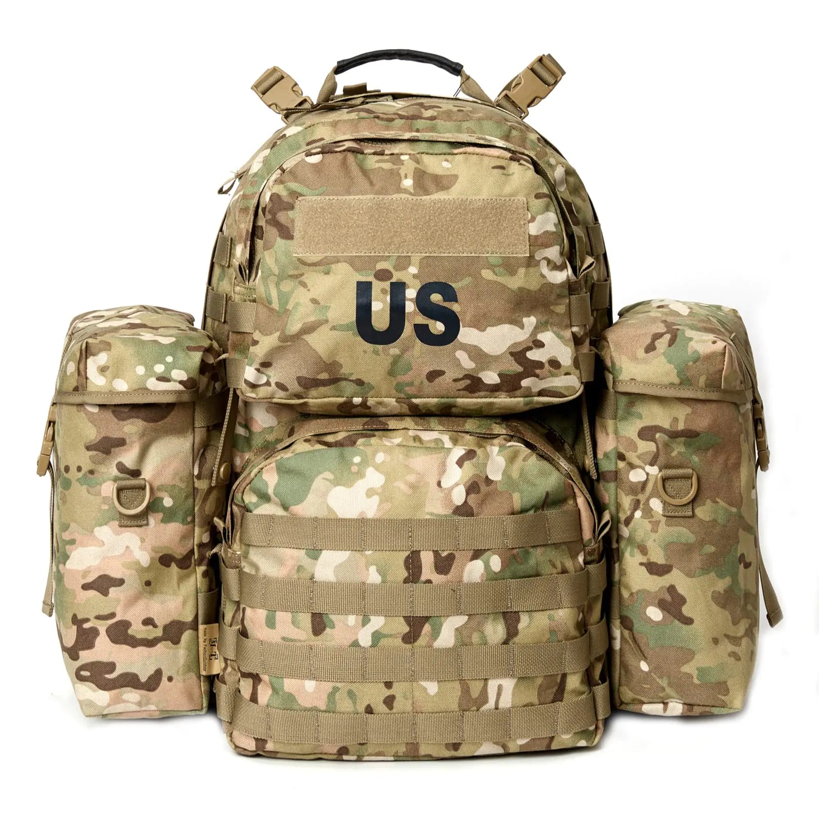 Akmax.cn Military Backpack Army Rucksack for men MOLLE 2 Medium Assault Pack with External Frame Multicam