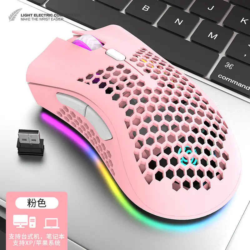 BM600 Wireless Gaming Mouse with Rechargeable Lighting