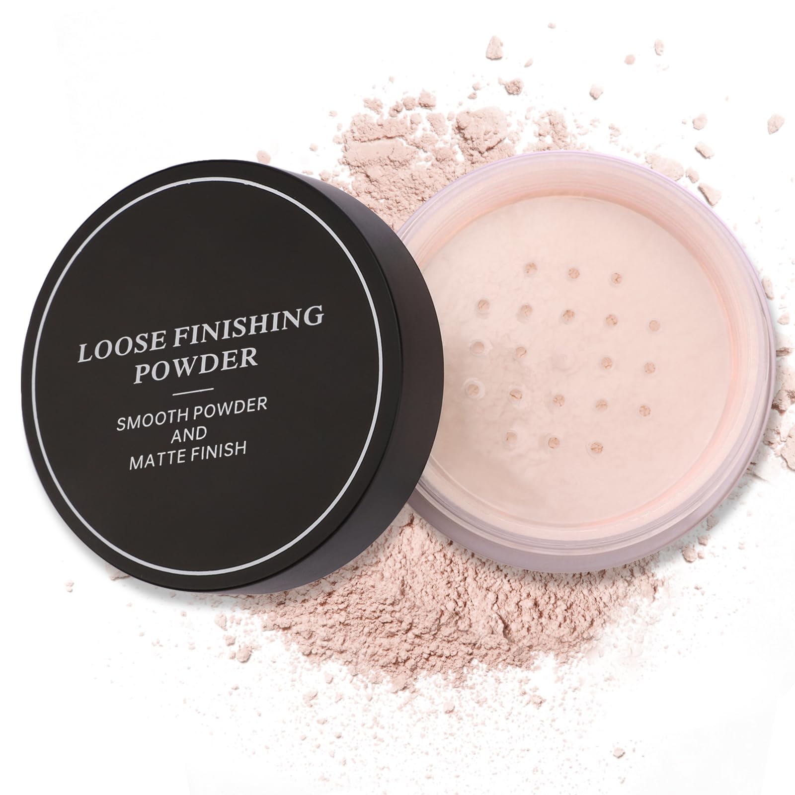 Erinde Blurring Setting Powder Loose Face Powder with Finishing Powder Puff Matte Finish Lightweight Long-Lasting Soft Focus Natural Face Makeup for Uneven Skin Tone Nude