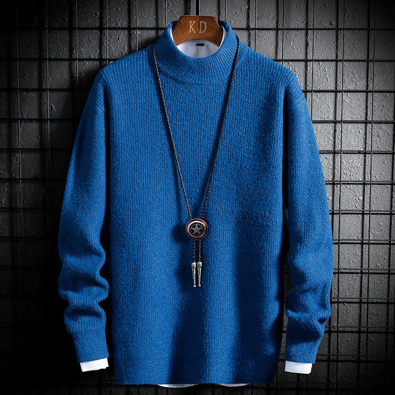 Thick Casual Long-Sleeved Youth Half Turtleneck Sweater