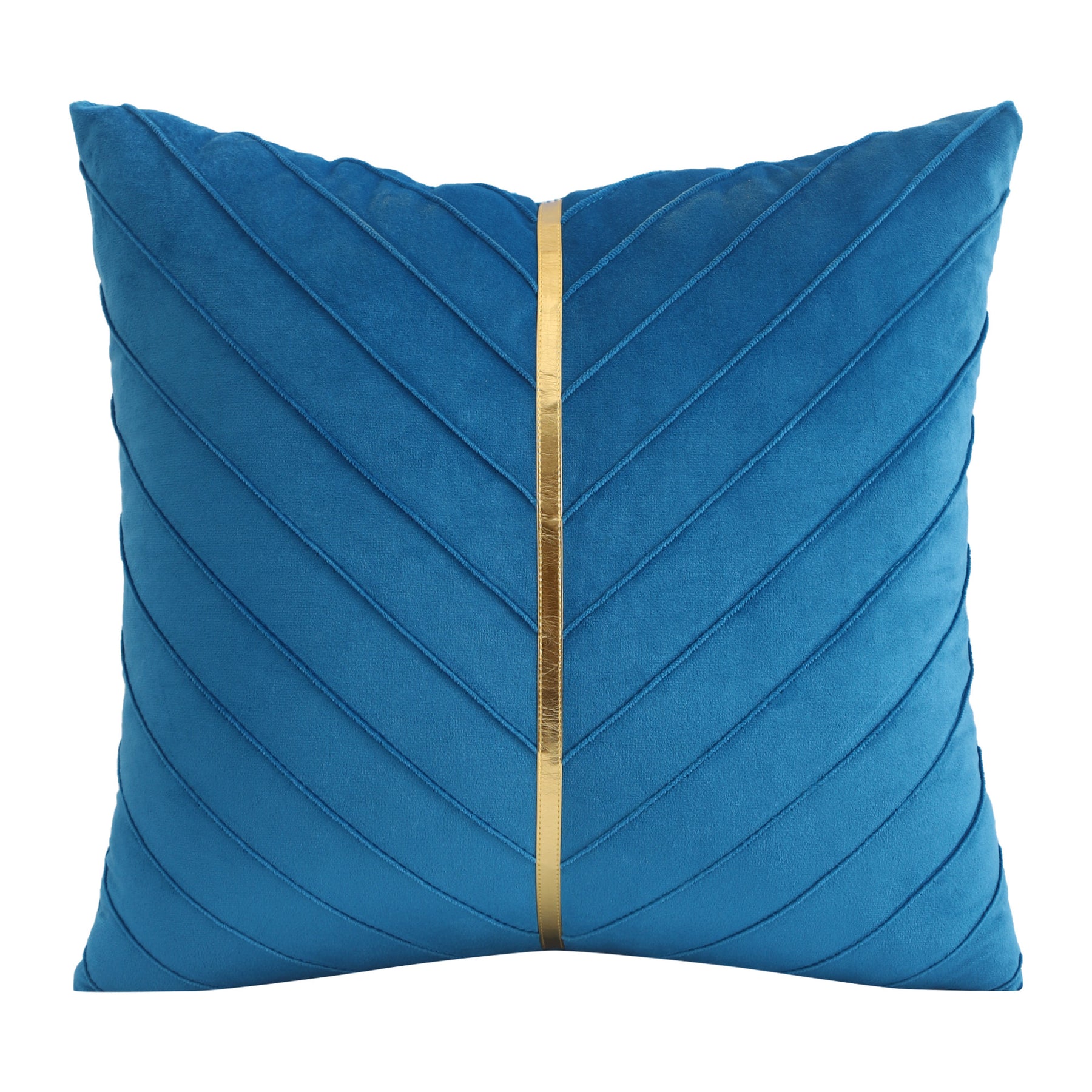 Decorative Gold Leather Throw Pillow Covers 18x18 (Set of 2)