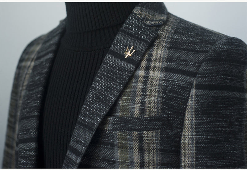Men's Slim Fit Casual Blazer - Korean Style Jacket