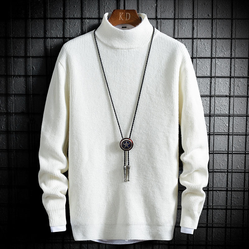 Thick Casual Long-Sleeved Youth Half Turtleneck Sweater