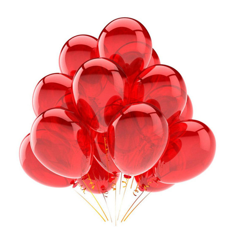 20 White and Pink Latex Balloons for Birthday Party