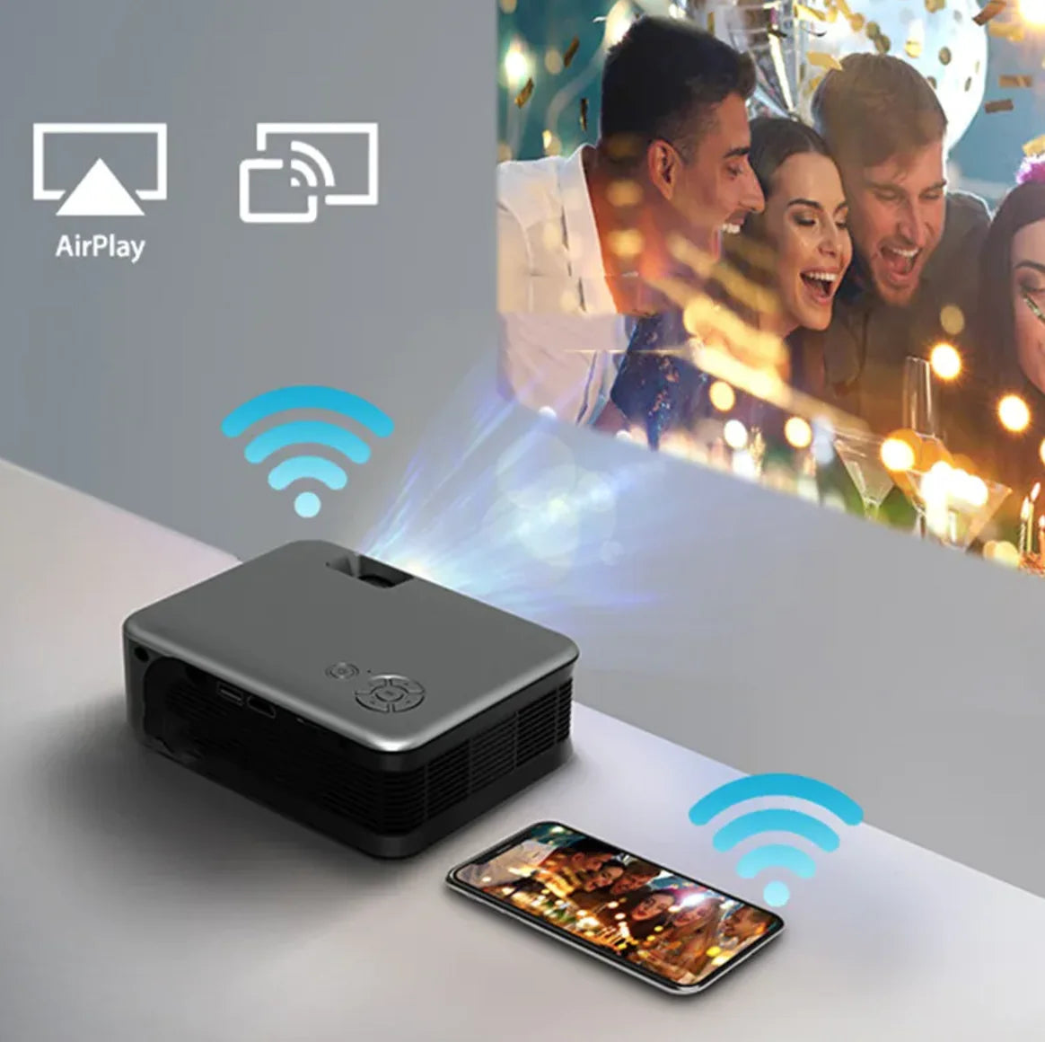Portable Wireless HD Mini Projector