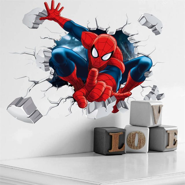3D Spiderman Wall Sticker for Kids Room Decor
