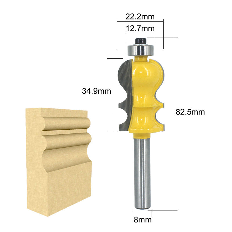 10-Piece CNC Router Bit Set with 8mm Shank