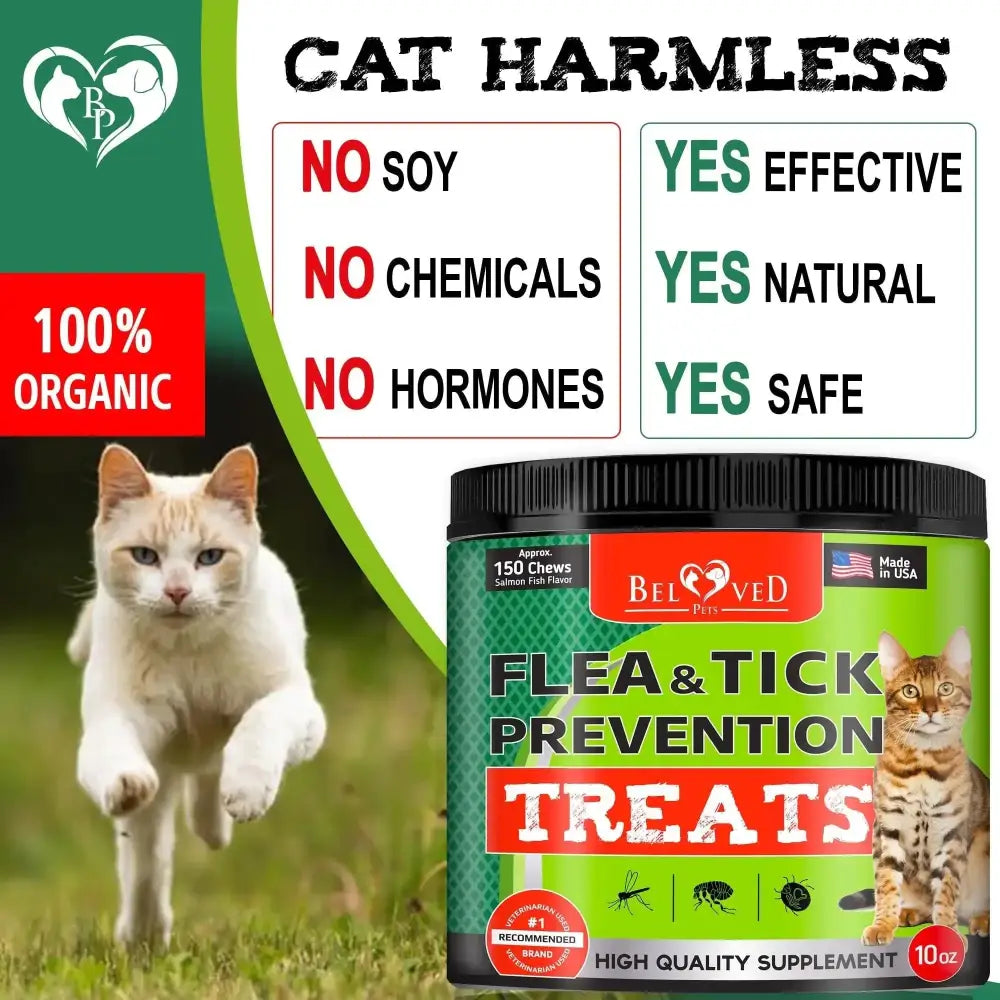Flea And Tick Prevention Chewable Pills For Cats Revolution Oral Flea Treatment For Pets Pest Control & Natural Defense Chewables Small Tablets Salmon Fish Taste CANNOT Be Listed For Sale On Amazon