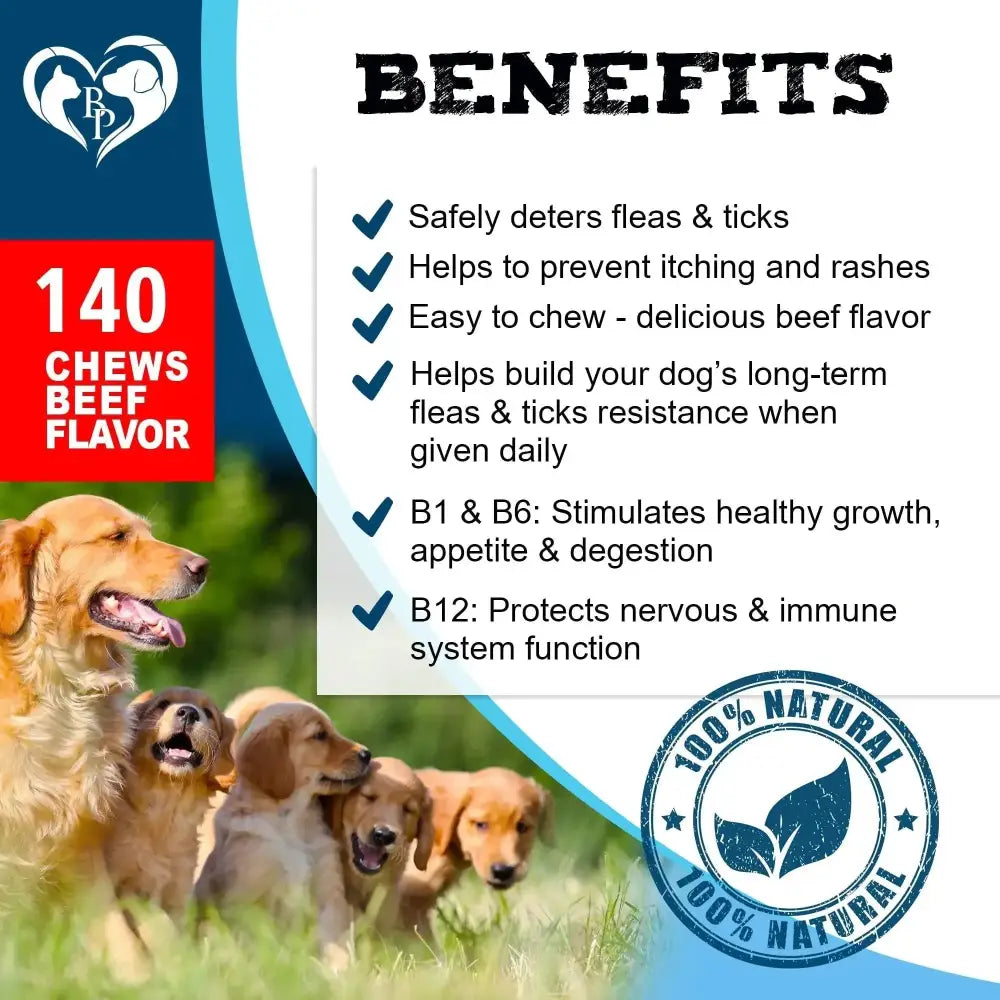 Flea And Tick Prevention Chewable Pills For Dogs And Cats Pest Control & Natural Defense Chewables Small Tablets Beef Taste CANNOT Be Listed For Sale On Amazon
