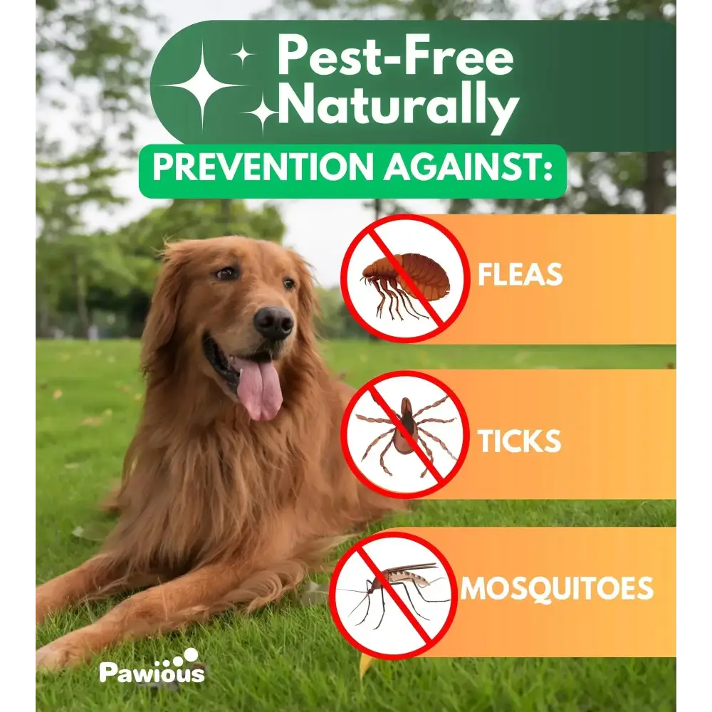 Flea And Tick Prevention For Dogs Chewables Natural Dog Flea And Tick Control Supplement Flea & Tick Chews For Dogs Oral Flea Pills For Dogs Pest Defense All Life Stages CANNOT Be Listed For Sale