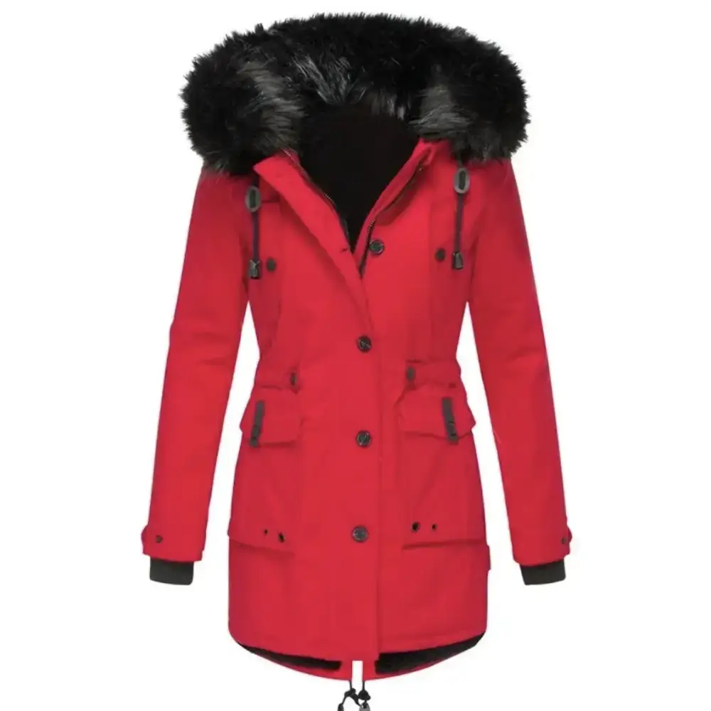 Fleece-Lined Cotton Puffer Coat