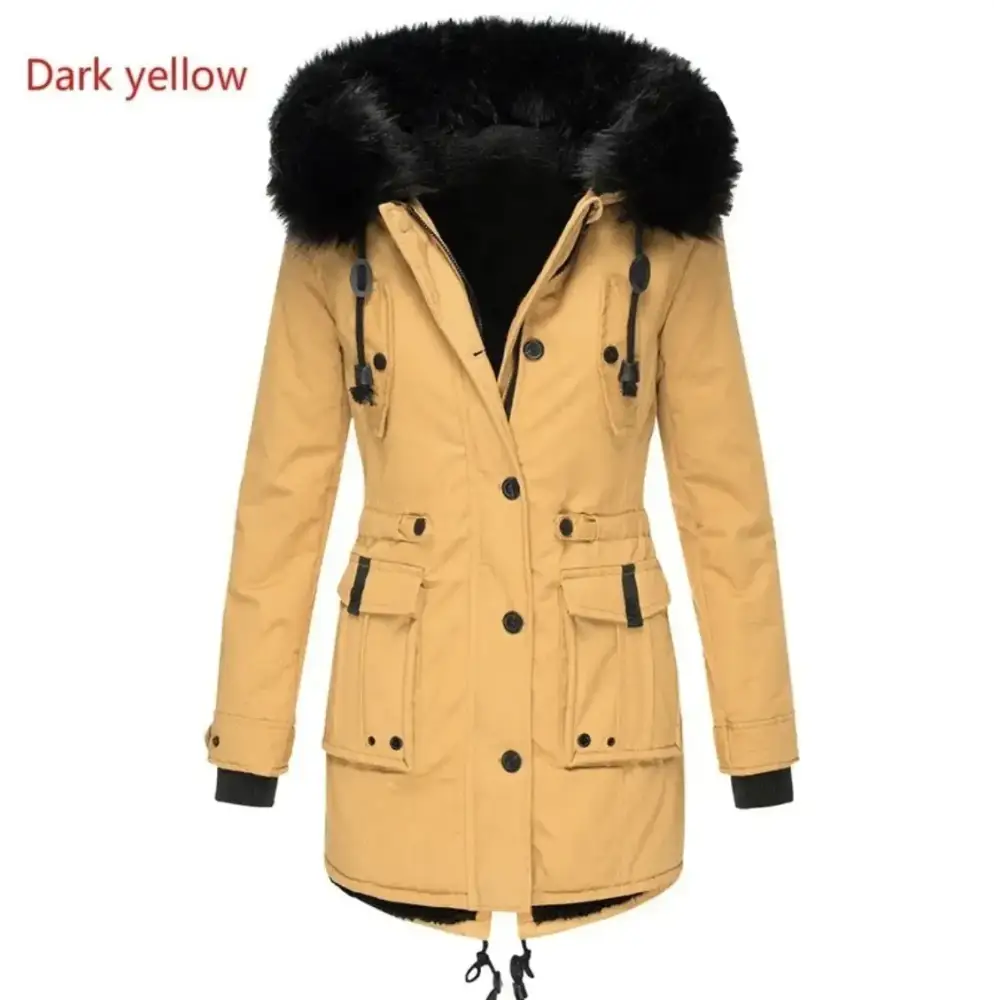 Fleece-Lined Cotton Puffer Coat
