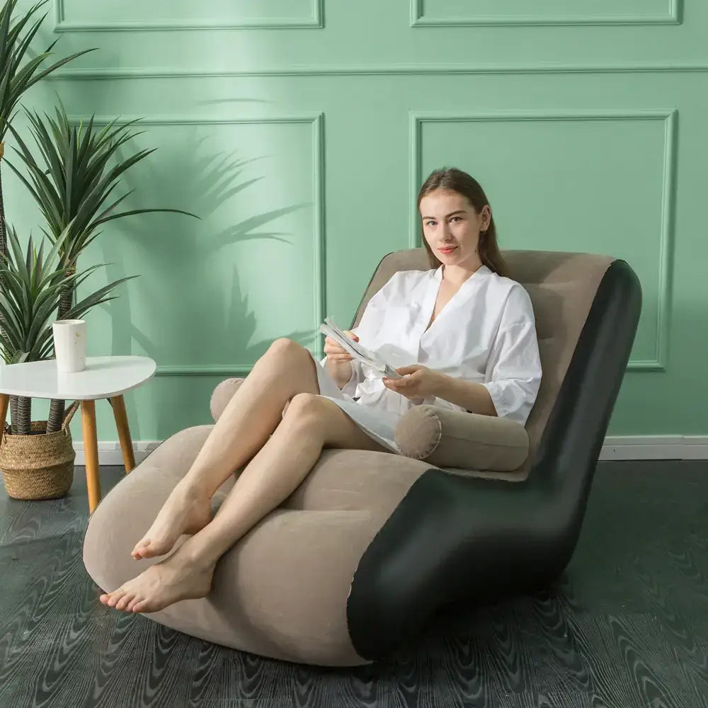 Foldable Portable Inflatable S-Shaped Sofa Bed