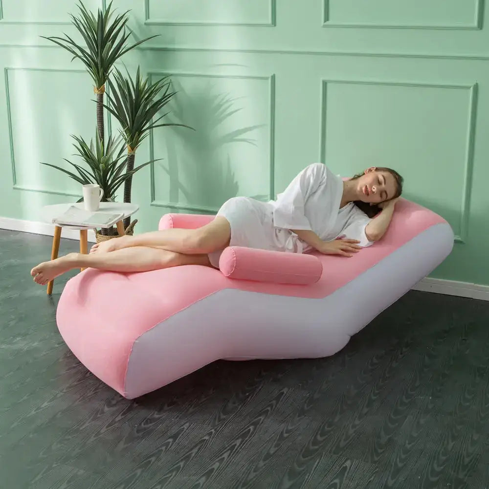 Foldable Portable Inflatable S-Shaped Sofa Bed