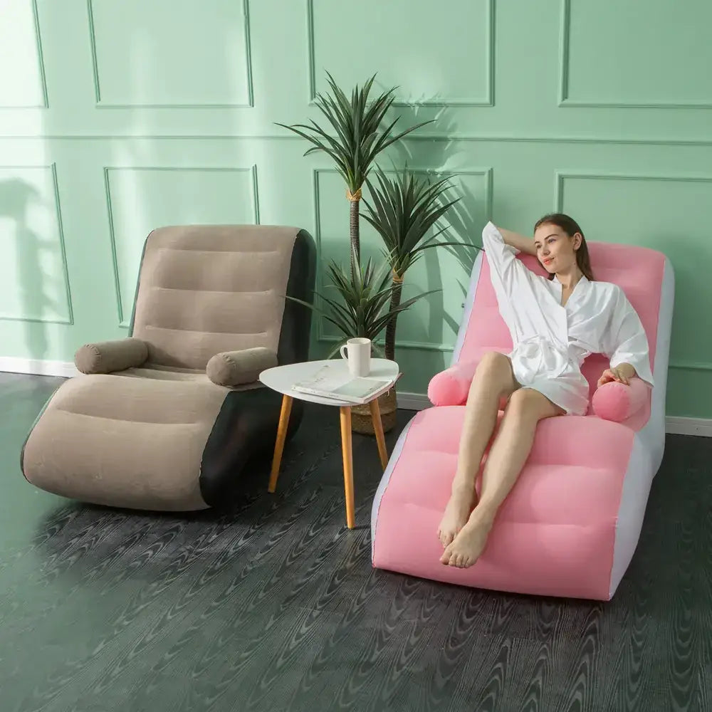 Foldable Portable Inflatable S-Shaped Sofa Bed
