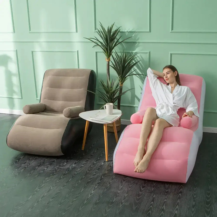 Foldable Portable Inflatable S-Shaped Sofa Bed