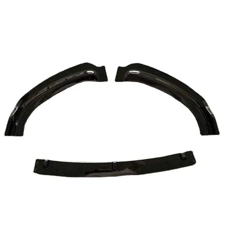 Black glossy plastic fender flares.
