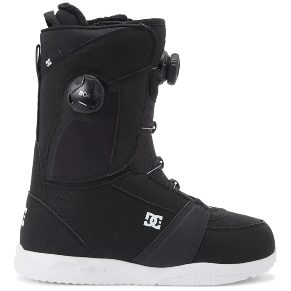 DC Shoes Womens Lotus BOA Snowboard Boots - Micro-Adjustable Stable Snowboarding Boot with Lightweight Multi-Layer Liner & Comfortable Molded Insole - Black/White 7