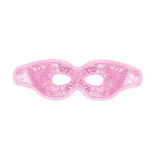 Pink glittery gel mask with a soft, flexible frame.