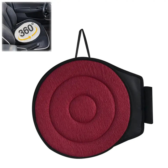 Generic 360 Rotating Seat Cushion for Car Swivel Seat Cushion for Car for Elderly Swivel Car Seat for Elderly Swivel Car Seat Cushion Suitable for Car Seats Office Chairs Home (Red) ASJD32
