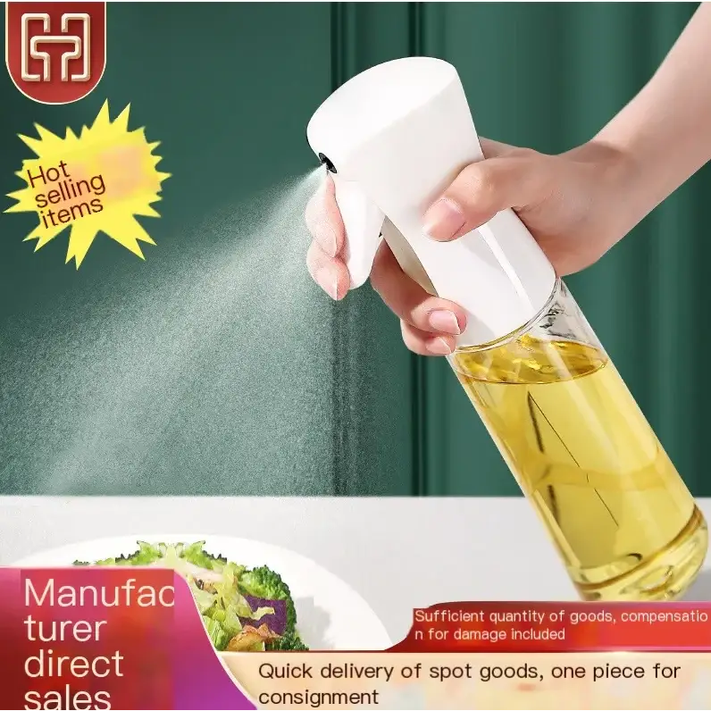 White plastic spray bottle with a clear glass body filled with golden-yellow liquid.