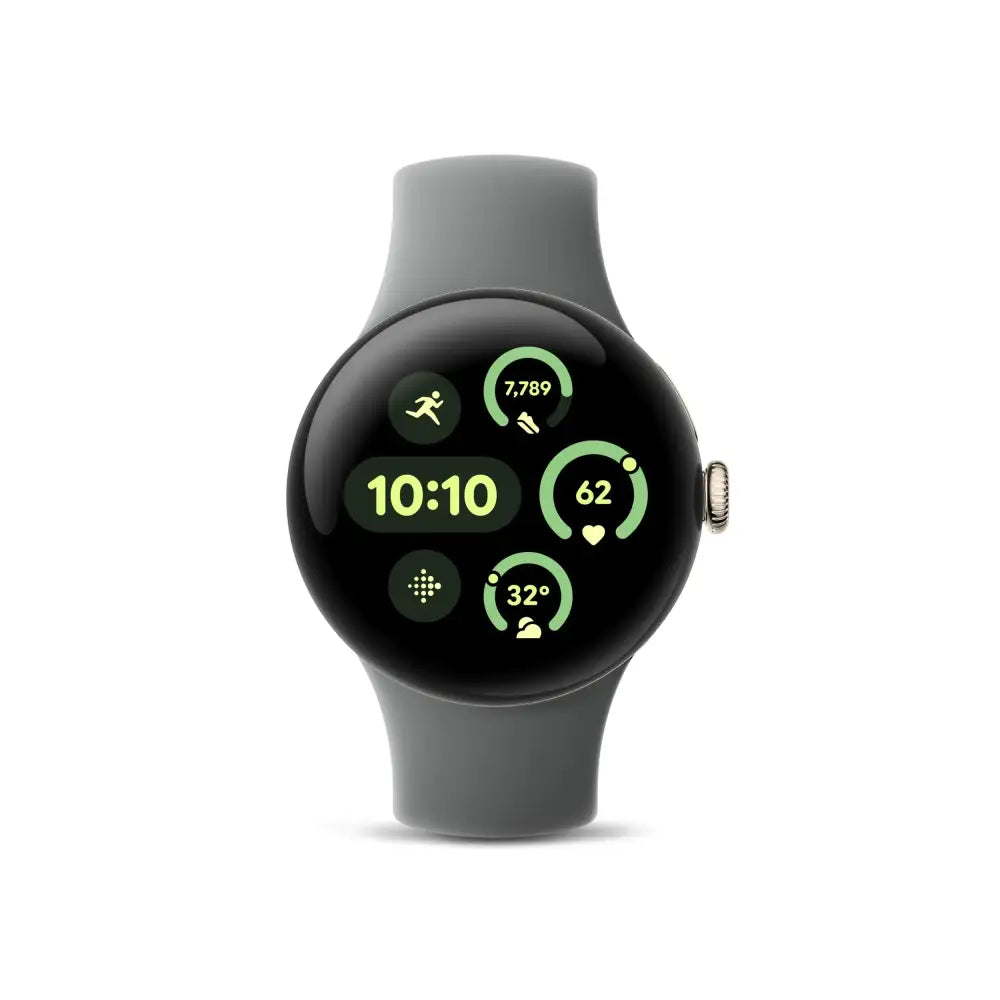 Google Pixel Watch 3 (41mm) Latest Model - Android Smartwatch Heart Rate Tracking Fitbit Advanced Running Fitness Insights 24-Hour Battery - Champagne Gold Aluminum Case - Hazel Band - Wi-Fi