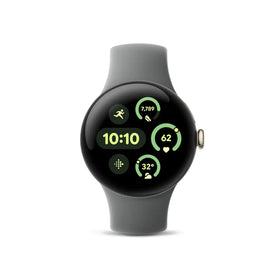 Google Pixel Watch 3 (41mm) Latest Model - Android Smartwatch Heart Rate Tracking Fitbit Advanced Running Fitness Insights 24-Hour Battery - Champagne Gold Aluminum Case - Hazel Band - Wi-Fi